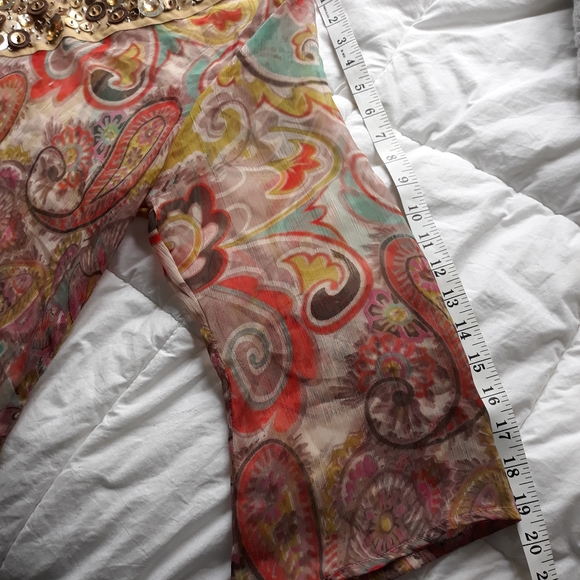 Parsley & Sage Sheer Beach Cover Top XL - Picture 8 of 8